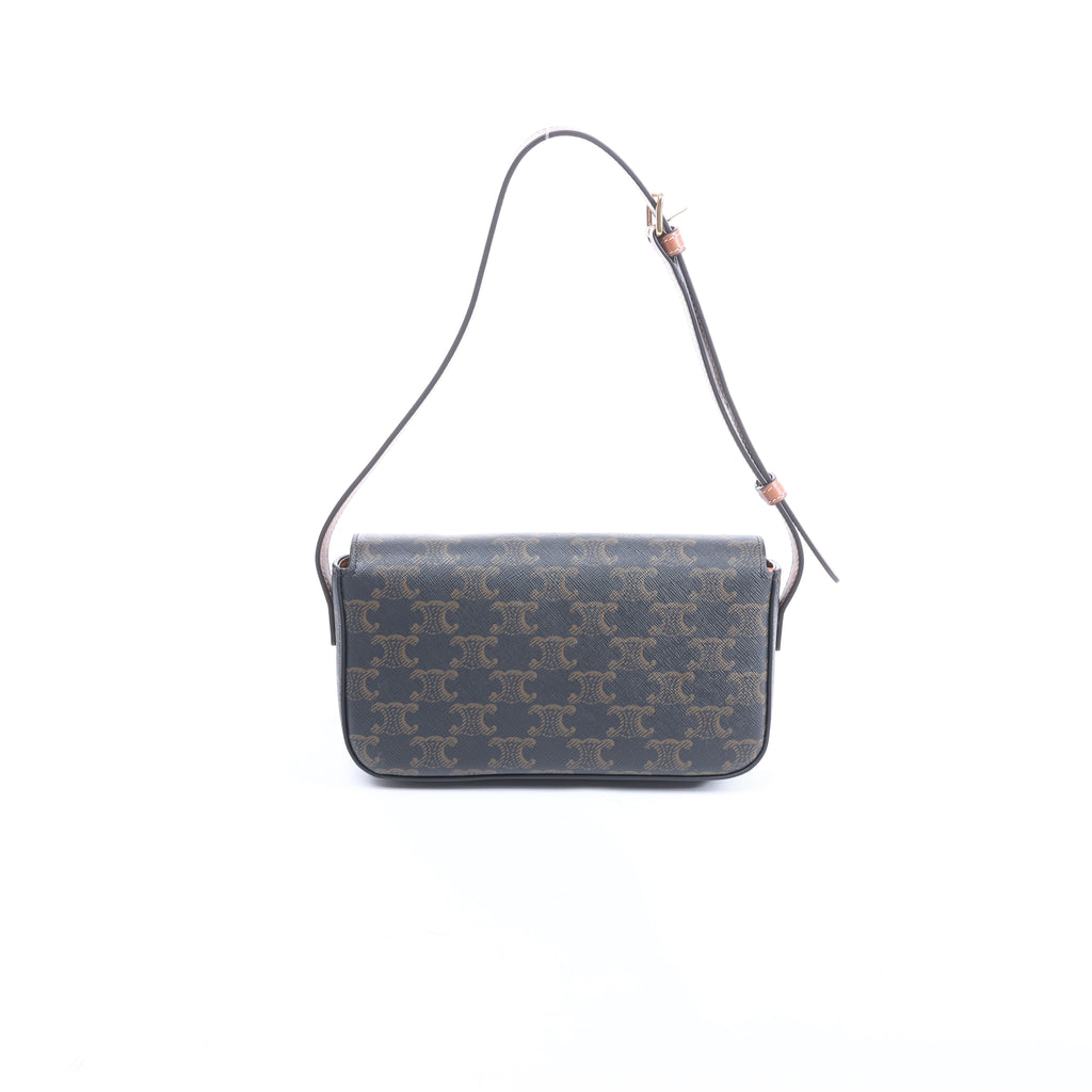 Bolso de hombro de piel CELINE Ava en verde