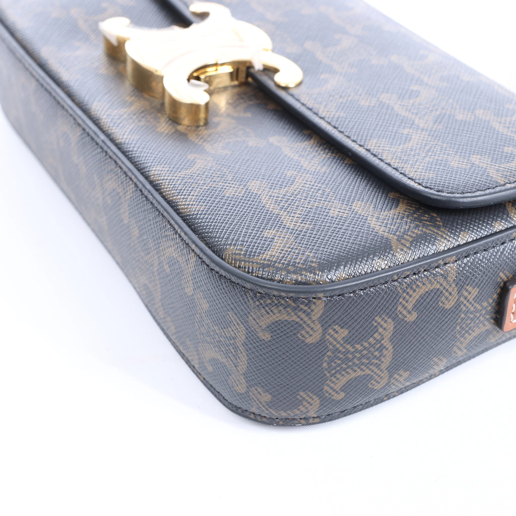 Bolso de hombro de piel CELINE Ava en verde
