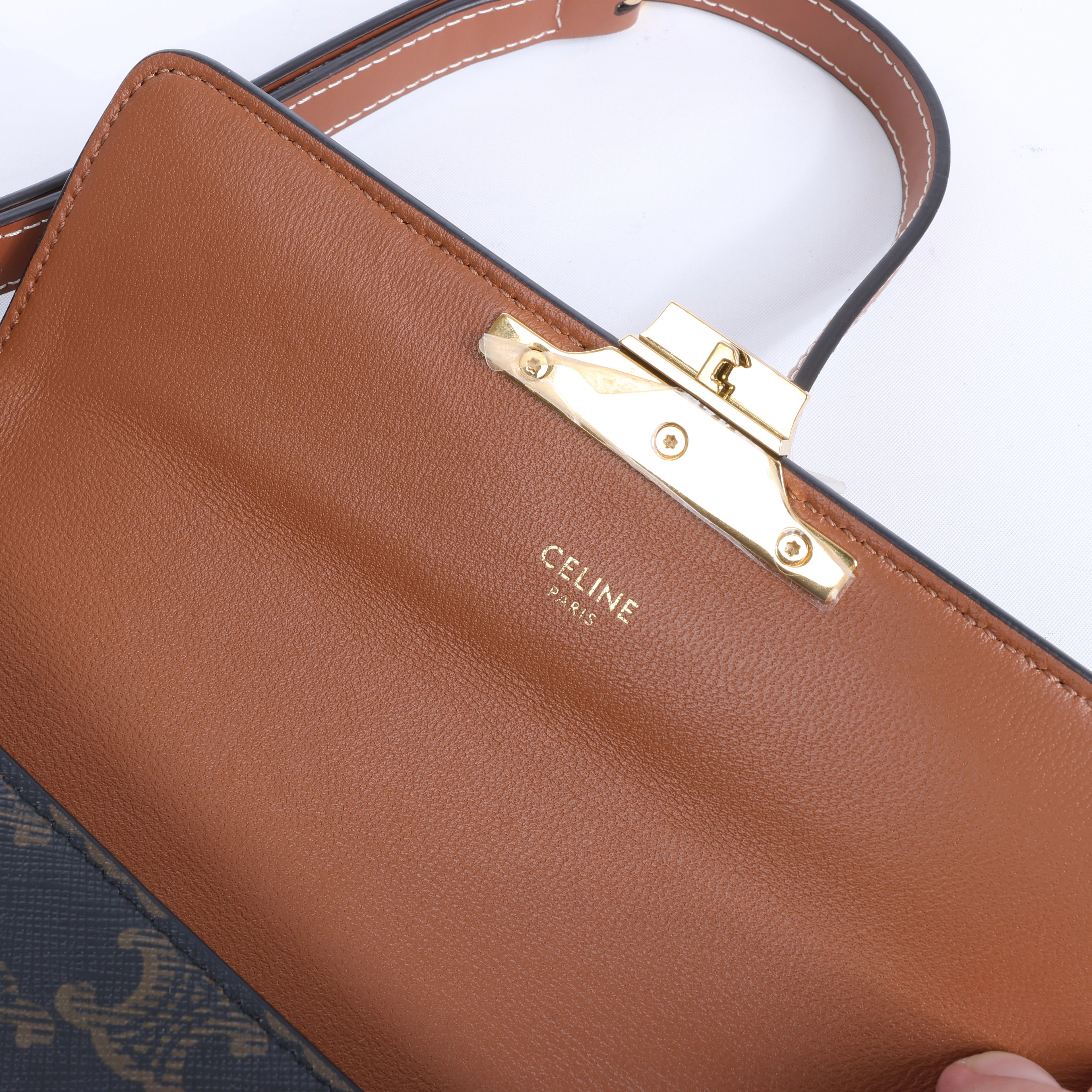 Bolso de hombro de piel CELINE Ava en verde