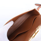 Celine Triomphe Claude PVC & Leather Shoulder bag in Beige