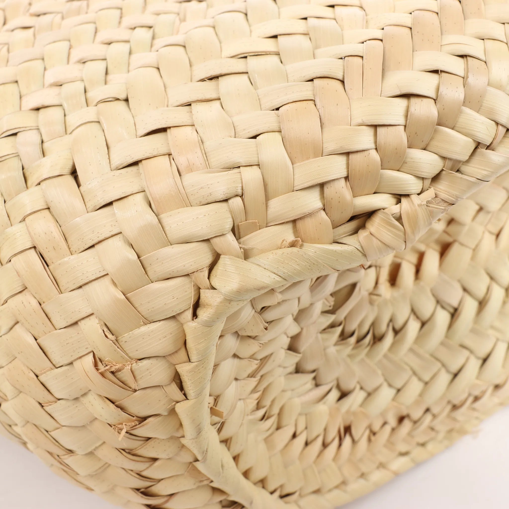 Celine Triomphe Straws x Leather 2Way Handbag Beige x Brown