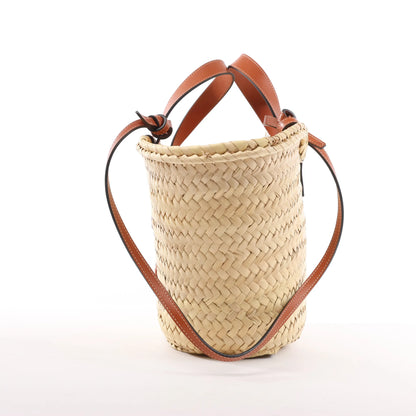 Sac à main Céline Triomphe Straws x Leather 2Way Beige x Marron