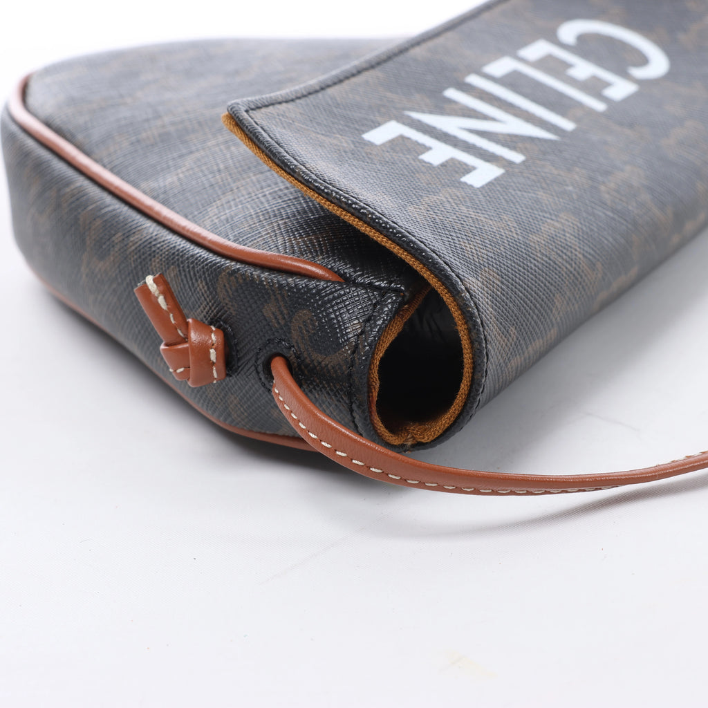 Bolso de hombro de piel CELINE Ava en verde