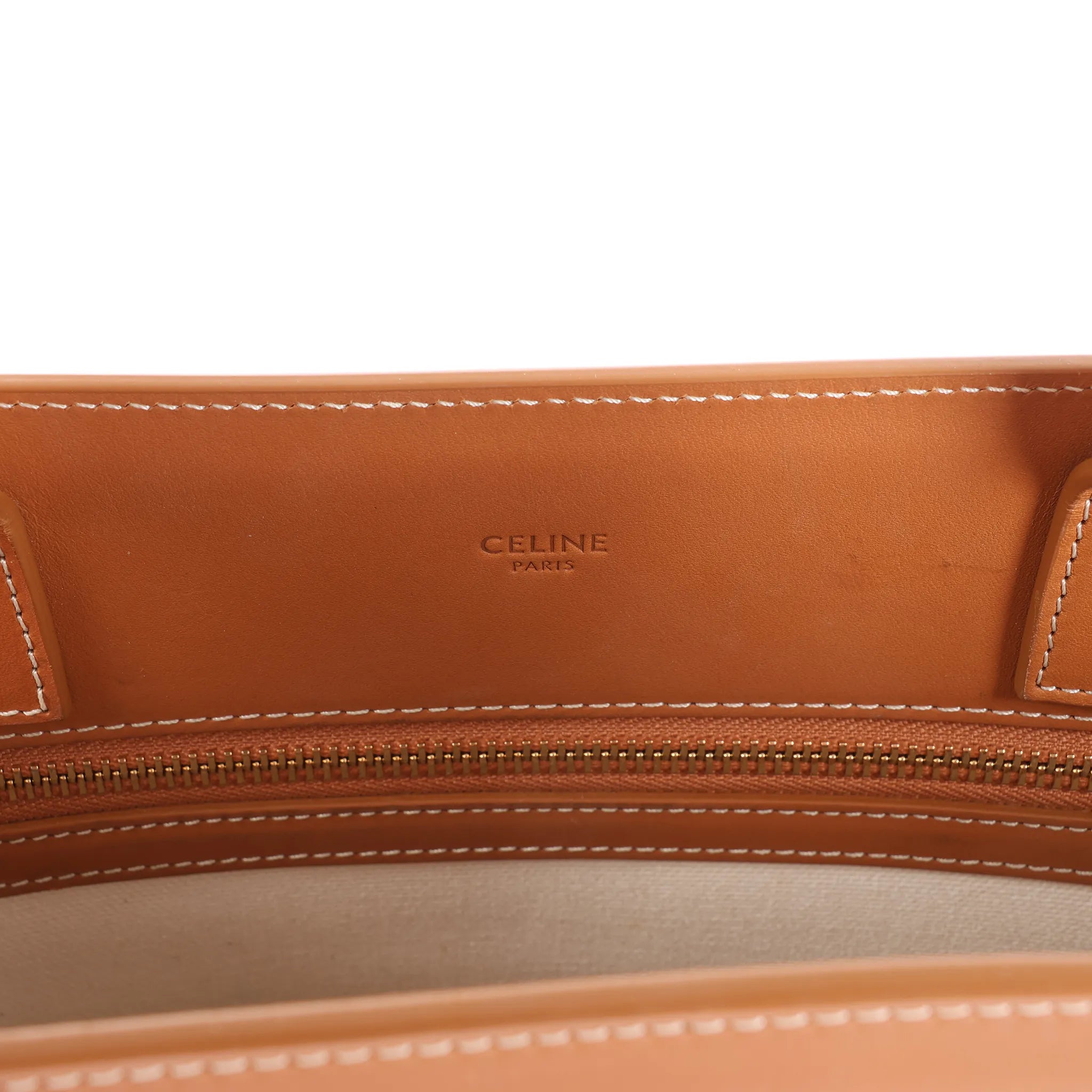 Celine Vertical Cabas Large Canvas x Leather Handbag in Beige