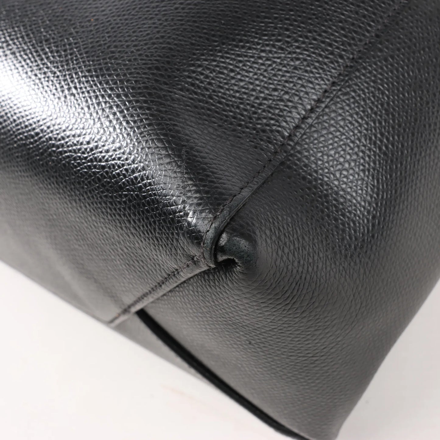 CELINE Cabas Vertical Small Leather 2Way Handbag in Black