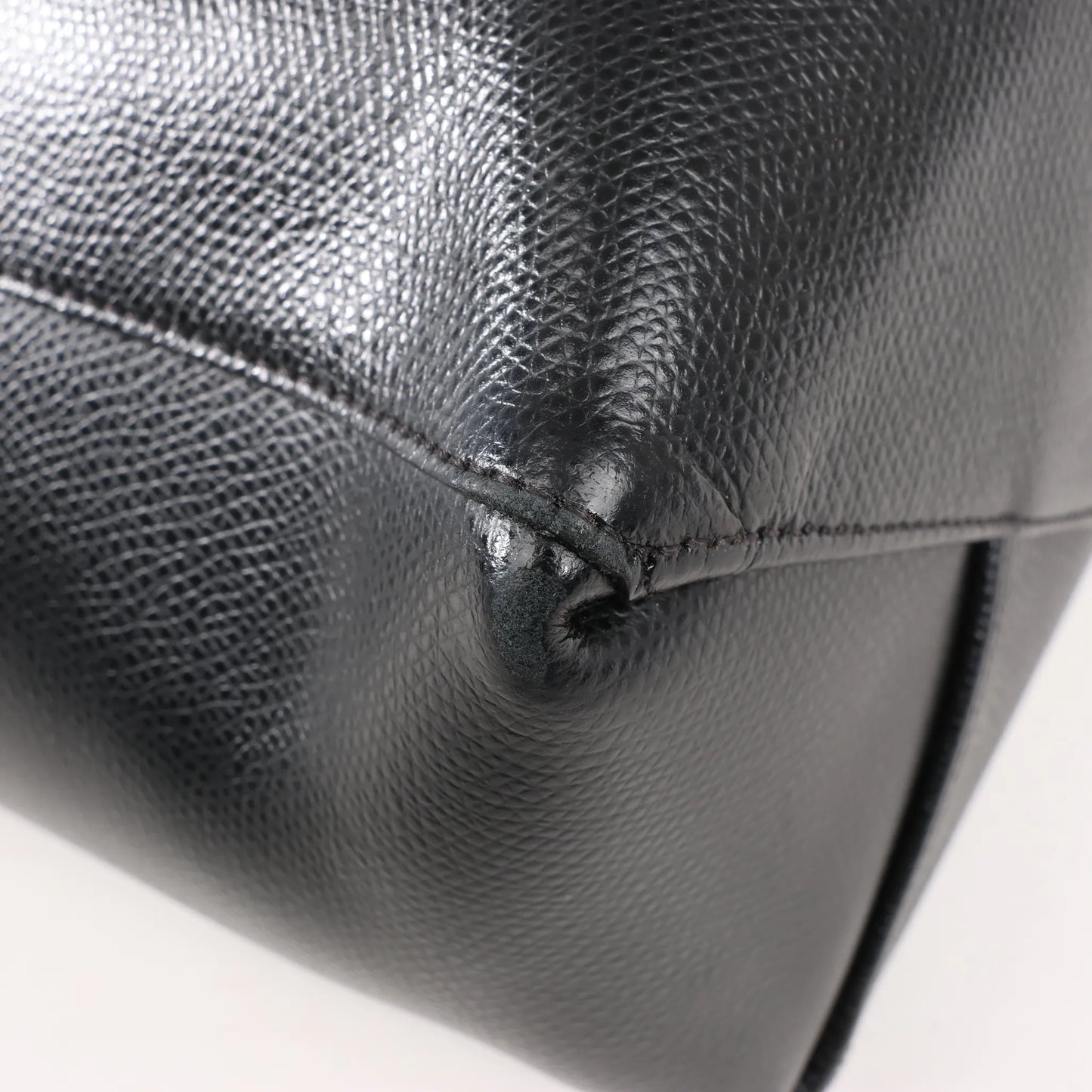 CELINE Cabas Vertical Small Leather 2Way Handbag in Black