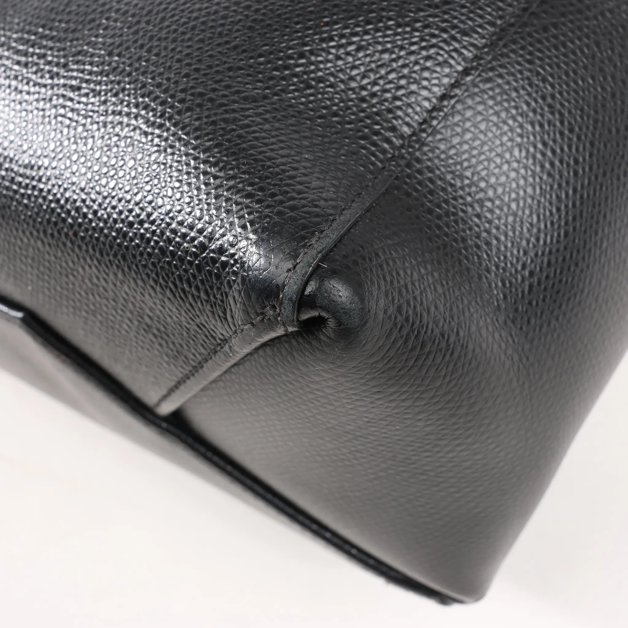 CELINE Cabas Vertical Small Leather 2Way Handbag in Black