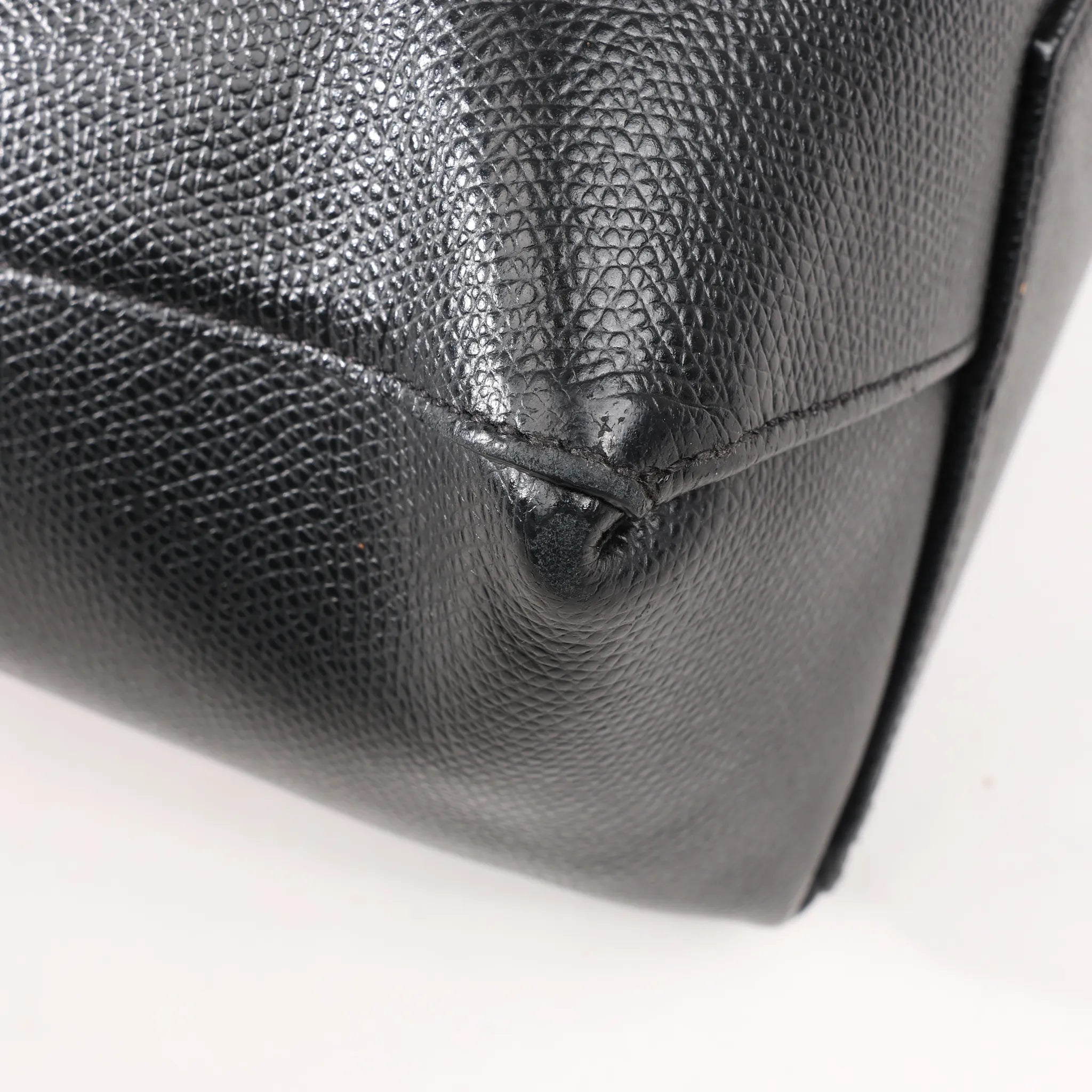 CELINE Cabas Vertical Small Leather 2Way Handbag in Black