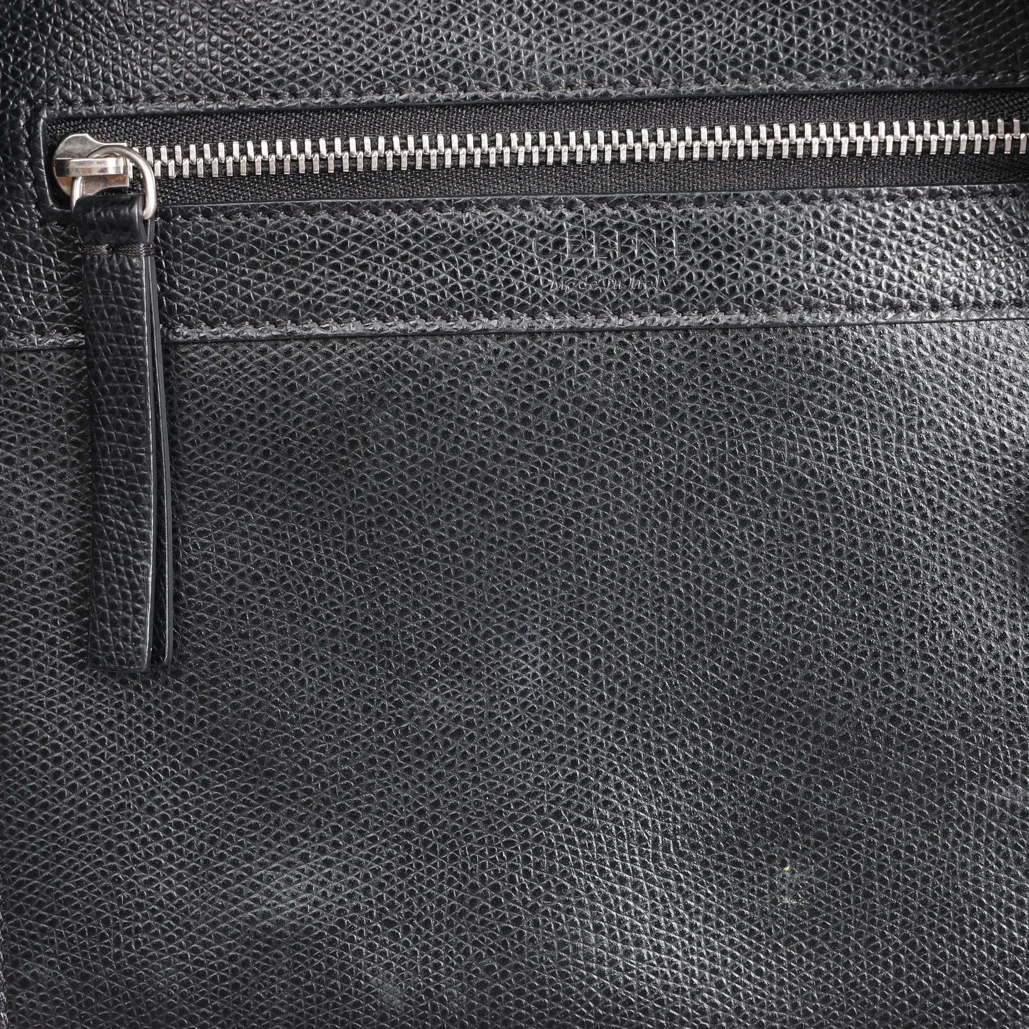 CELINE Cabas Vertical Small Leather 2Way Handbag in Black