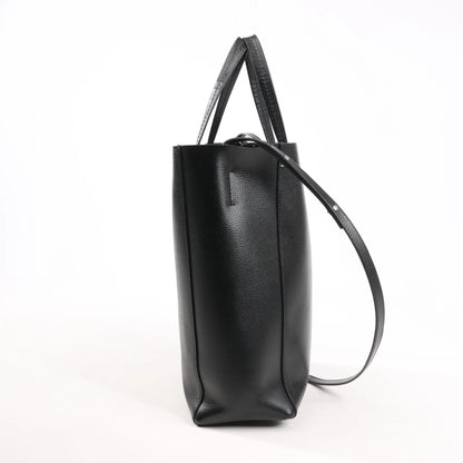 CELINE Cabas Vertical Small Leather 2Way Handbag in Black