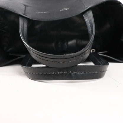 CELINE Cabas Vertical Small Leather 2Way Handbag in Black