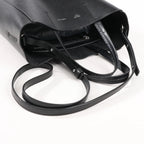 CELINE Cabas Vertical Small Leather 2Way Handbag in Black