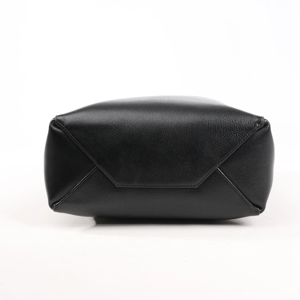 CELINE Cabas Vertical Small Leather 2Way Handbag in Black