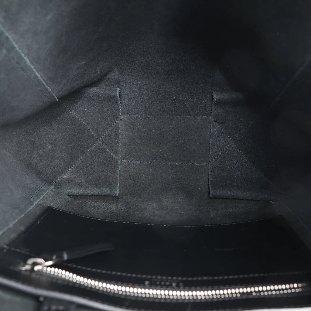 CELINE Cabas Vertical Small Leather 2Way Handbag in Black