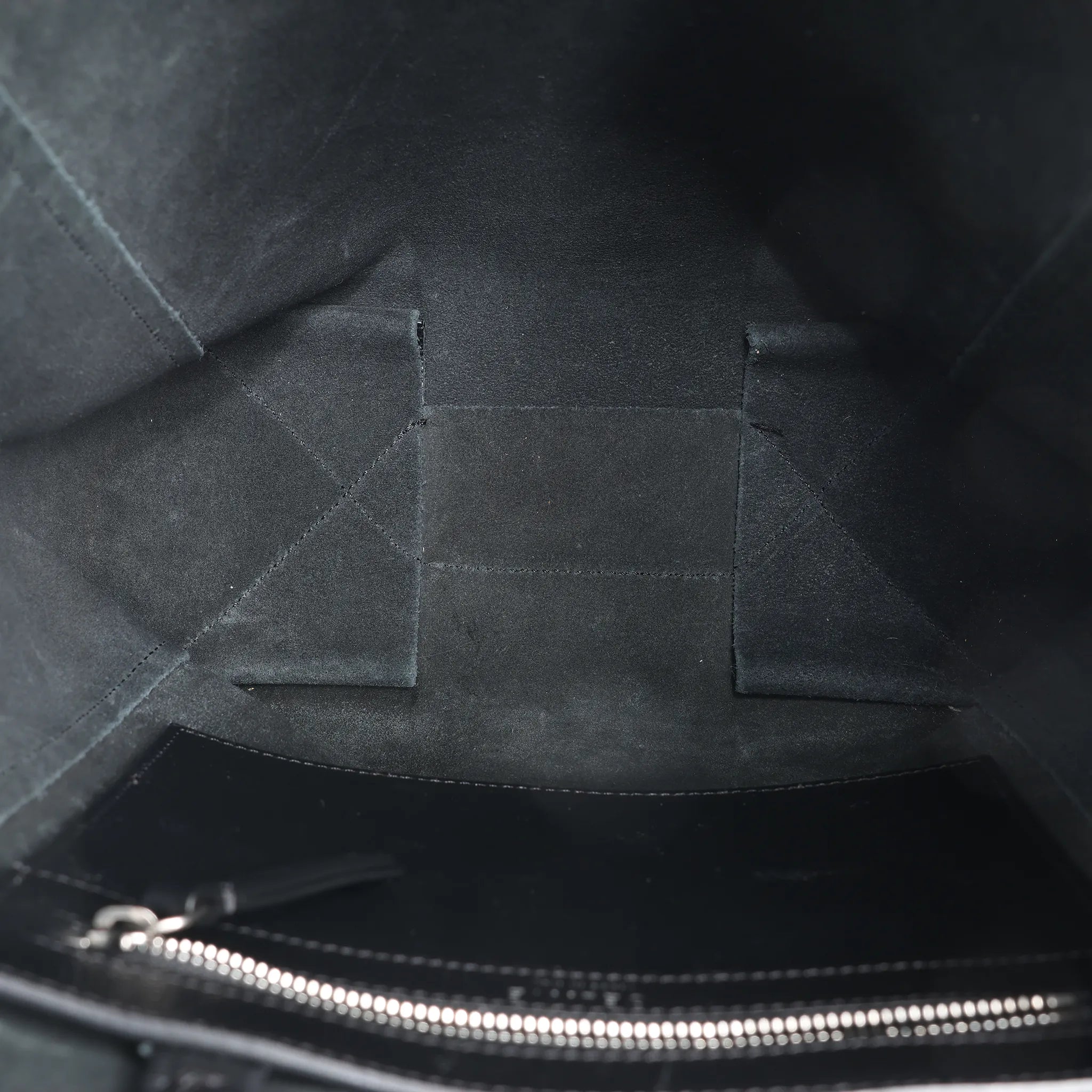 CELINE Cabas Vertical Small Leather 2Way Handbag in Black