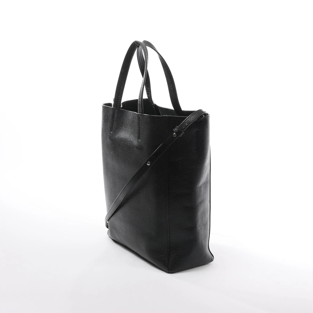 CELINE Cabas Vertical Small Leather 2Way Handbag in Black