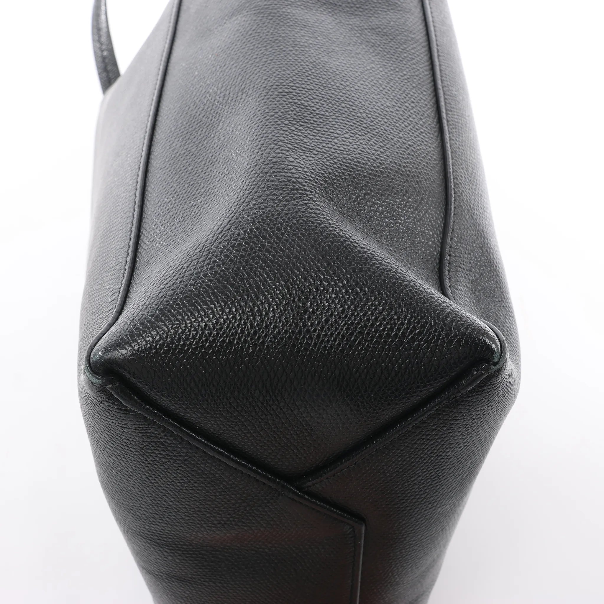 CELINE Cabas Vertical Small Leather 2Way Handbag in Black