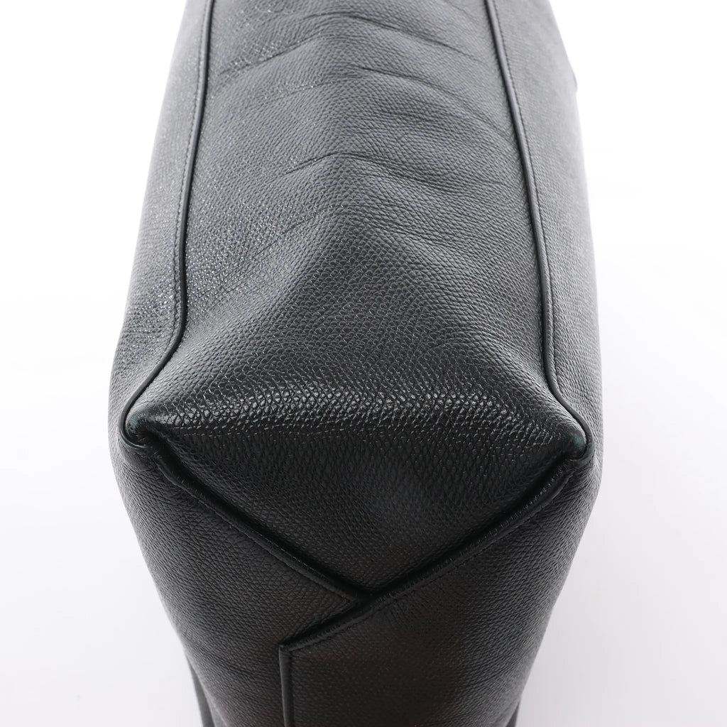 CELINE Cabas Vertical Small Leather 2Way Handbag in Black