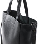 CELINE Cabas Vertical Small Leather 2Way Handbag in Black