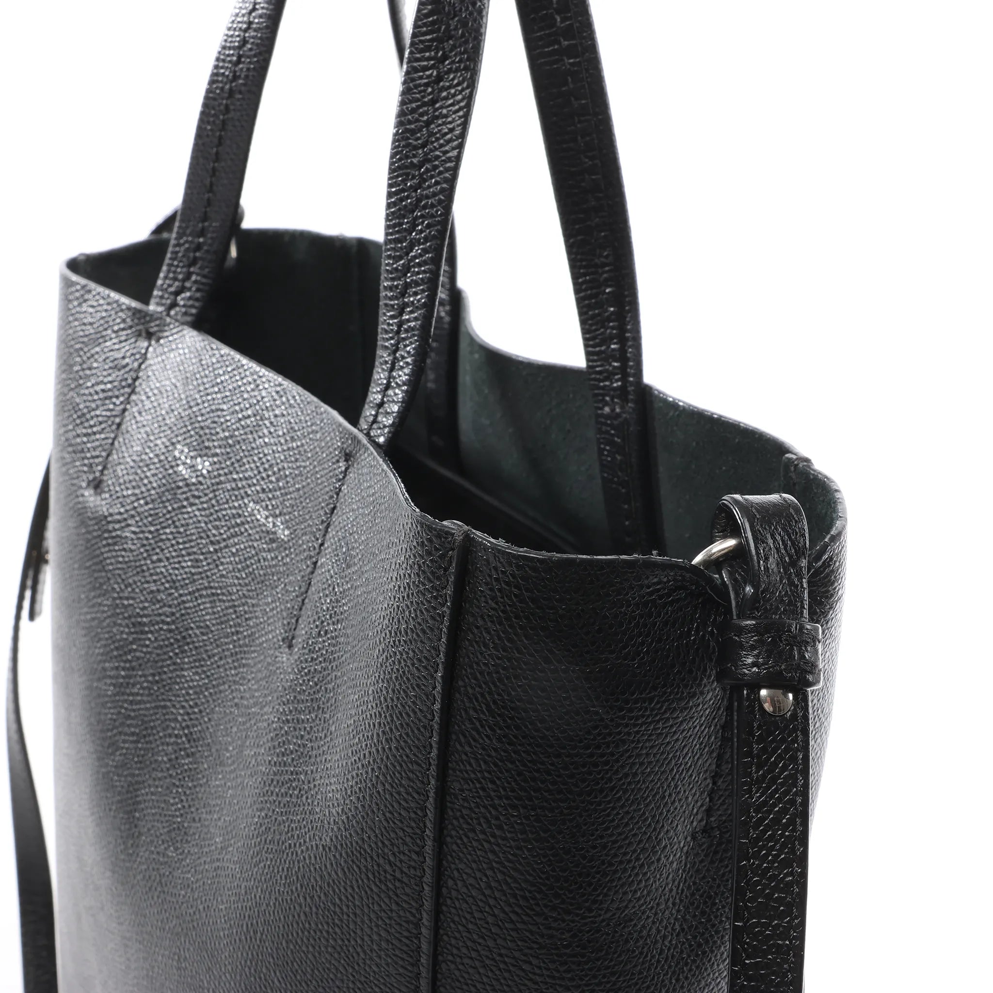 CELINE Cabas Vertical Small Leather 2Way Handbag in Black