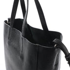 CELINE Cabas Vertical Small Leather 2Way Handbag in Black