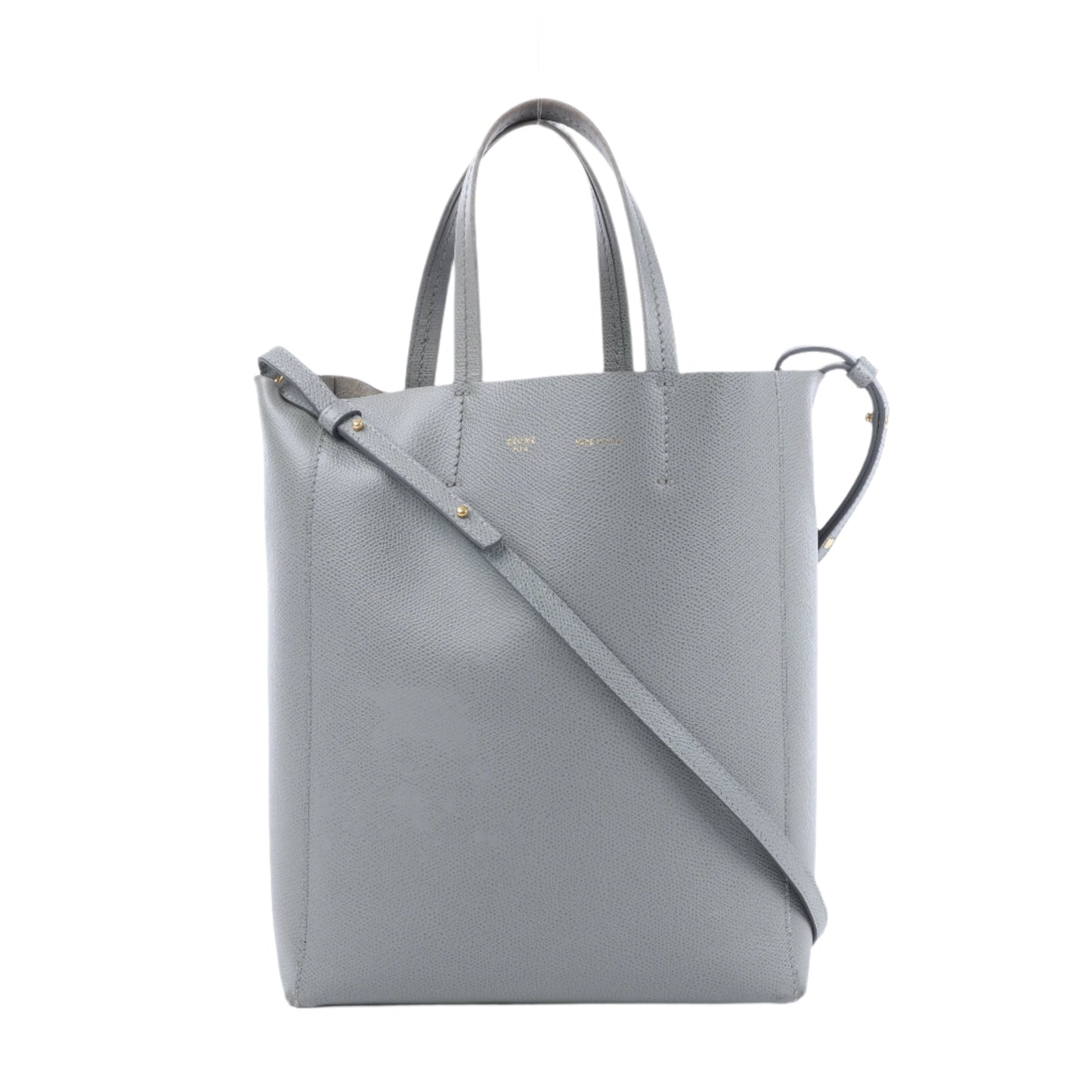 Petit sac à main vertical en cuir gris CELINE