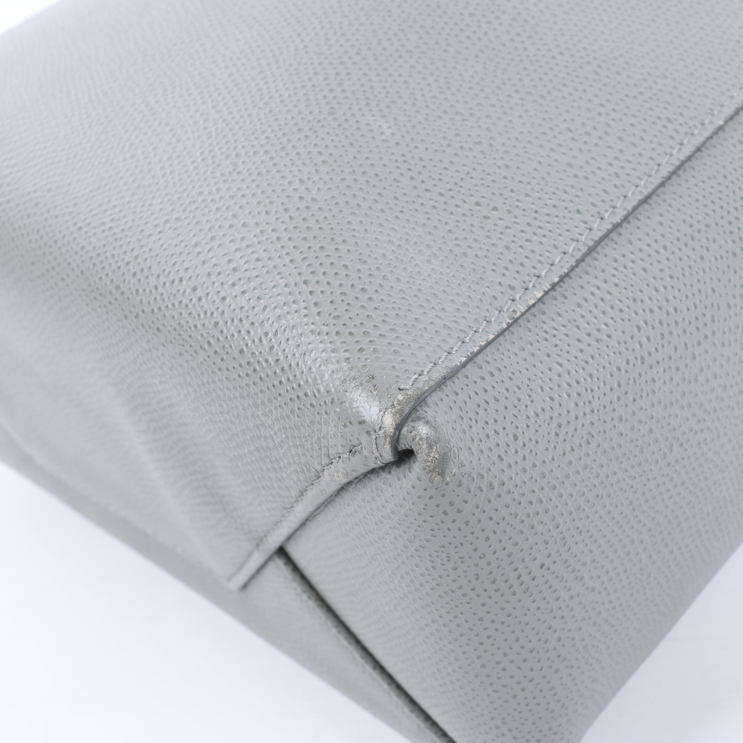 Petit sac à main vertical en cuir gris CELINE