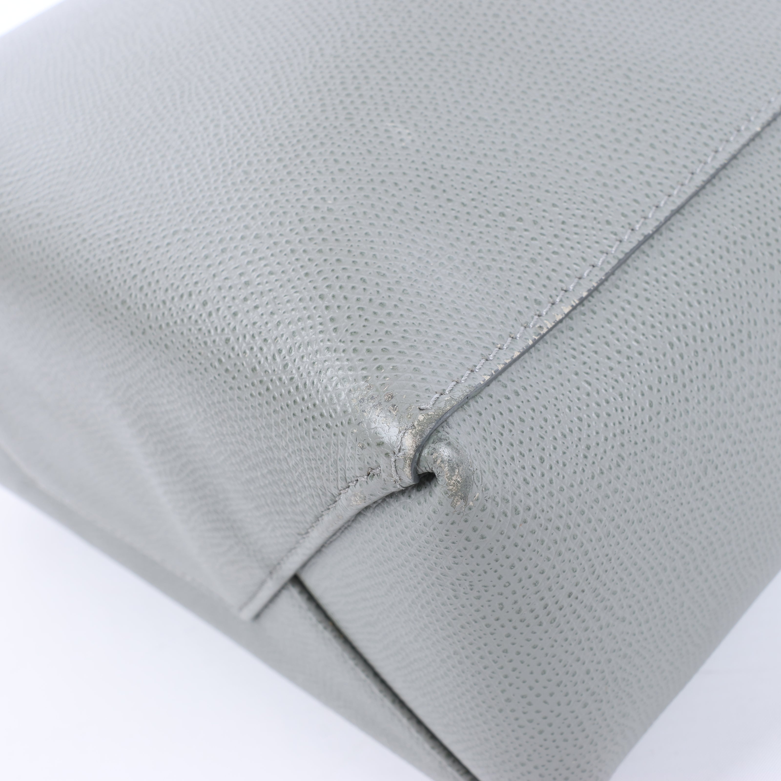 CELINE Cabas Vertical Small Leather 2Way Handbag in Gray