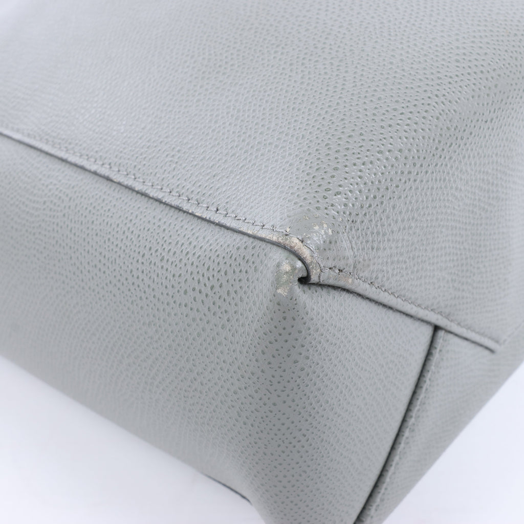 CELINE Cabas Vertical Small Leather 2Way Handbag in Gray