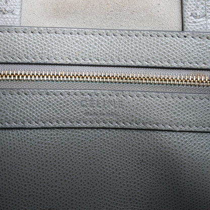 Petit sac à main vertical en cuir gris CELINE