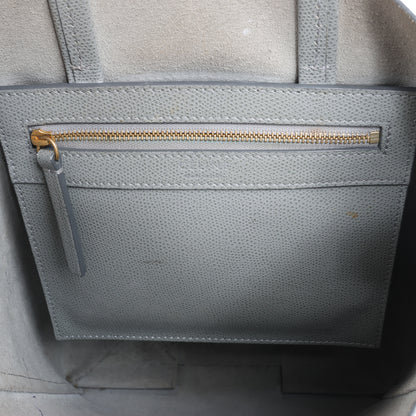 Petit sac à main vertical en cuir gris CELINE