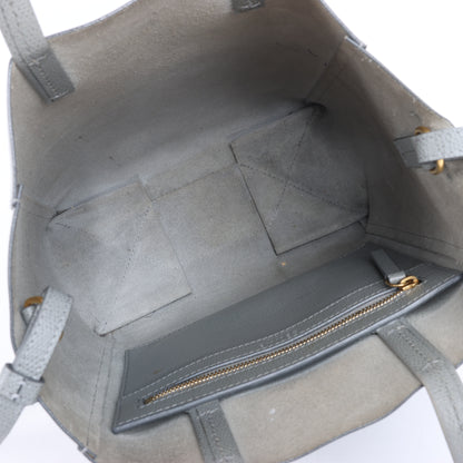 Petit sac à main vertical en cuir gris CELINE