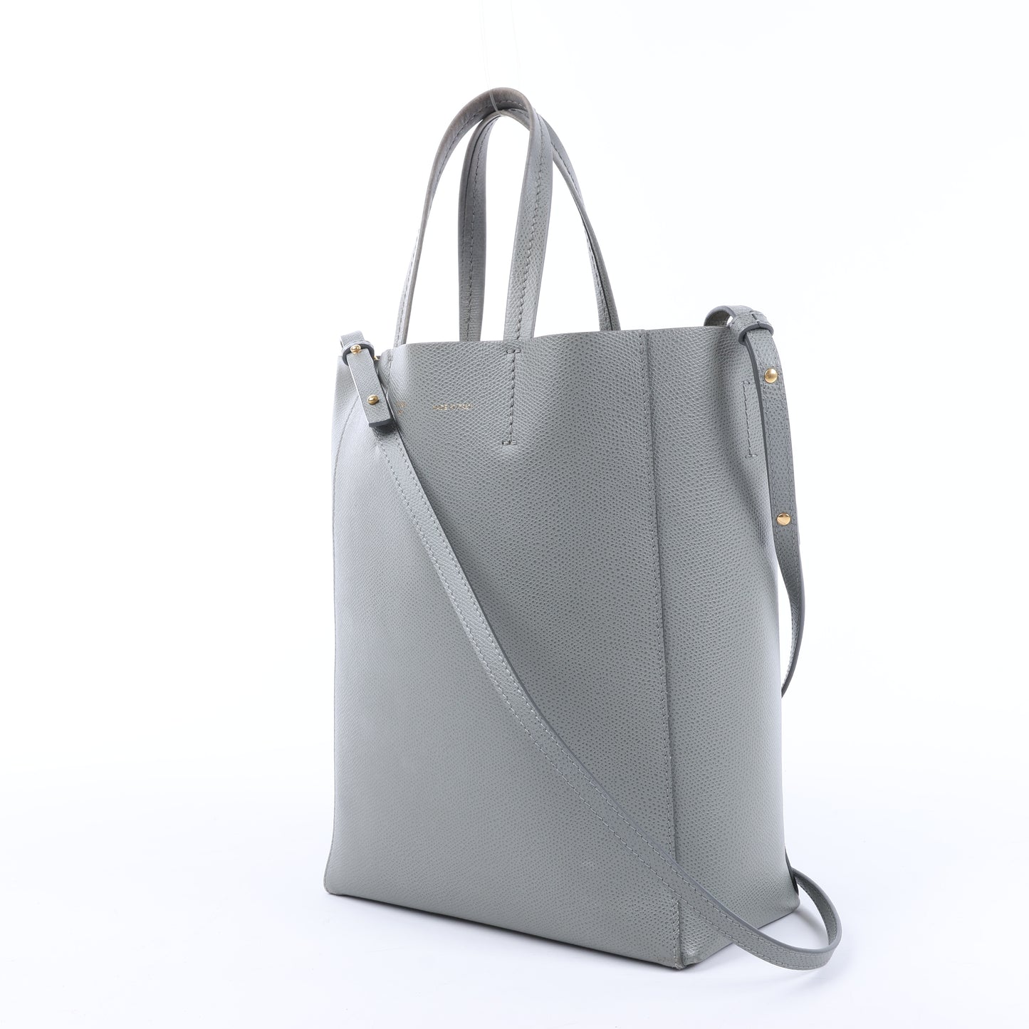Petit sac à main vertical en cuir gris CELINE