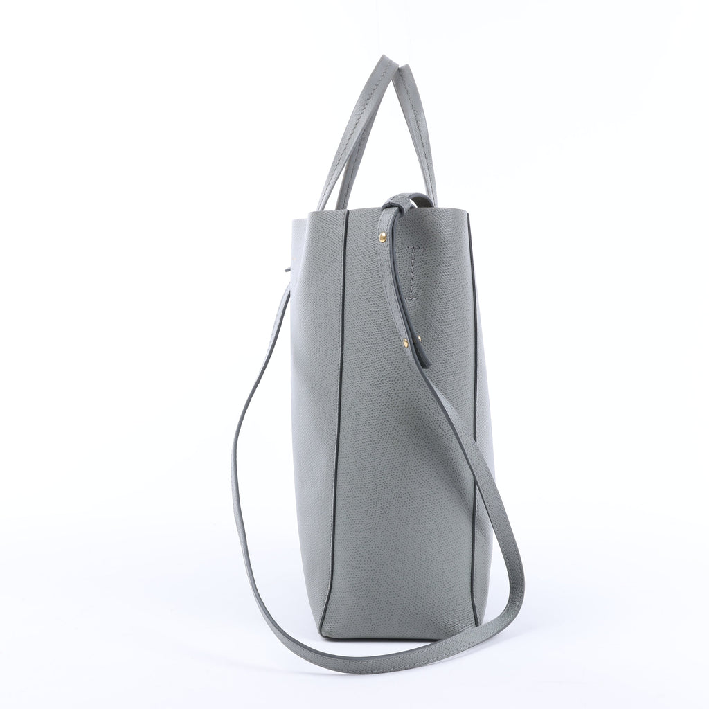 CELINE Cabas Vertical Small Leather 2Way Handbag in Gray