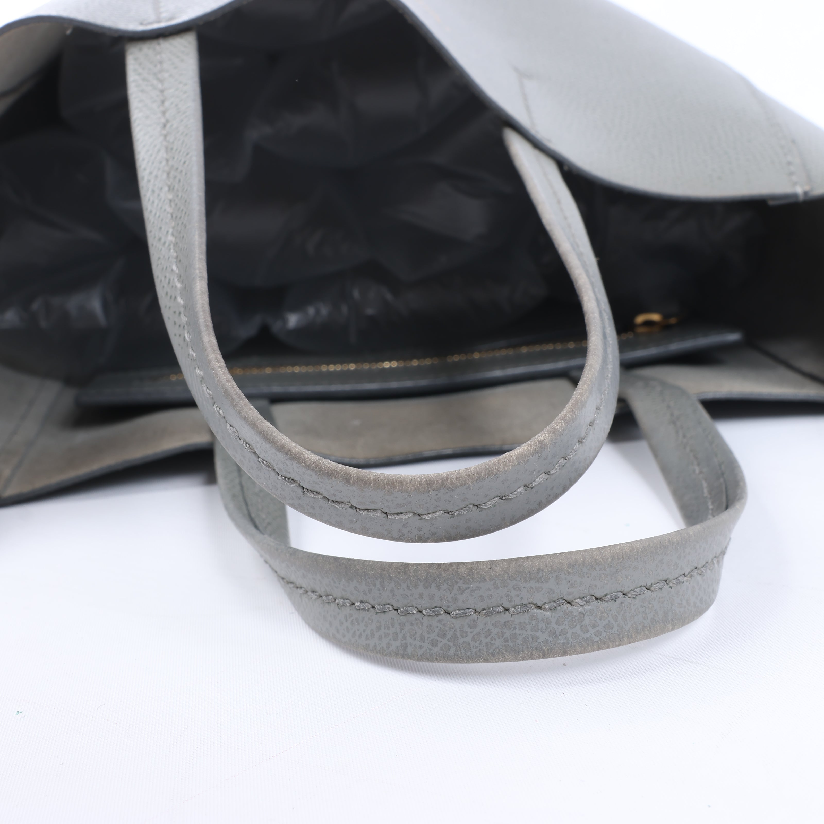 CELINE Cabas Vertical Small Leather 2Way Handbag in Gray