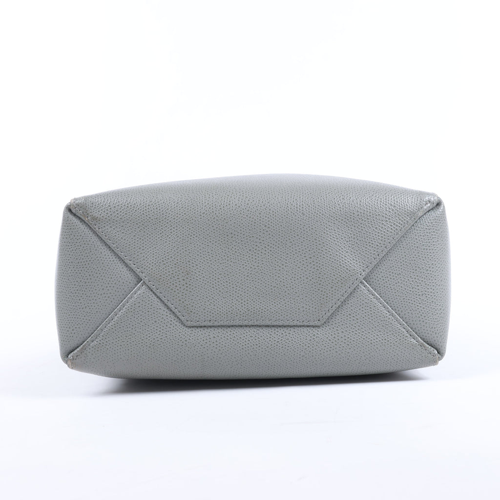CELINE Cabas Vertical Small Leather 2Way Handbag in Gray