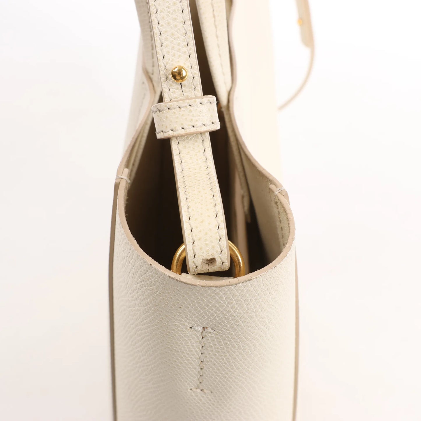 Celine Vertical Cabas Phantom Small Leather 2Way Shoulder Bag in White