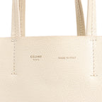 Celine Vertical Cabas Phantom Small Leather 2Way Shoulder Bag in White