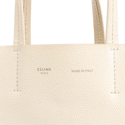 Celine Vertical Cabas Phantom Small Leather 2Way Shoulder Bag in White