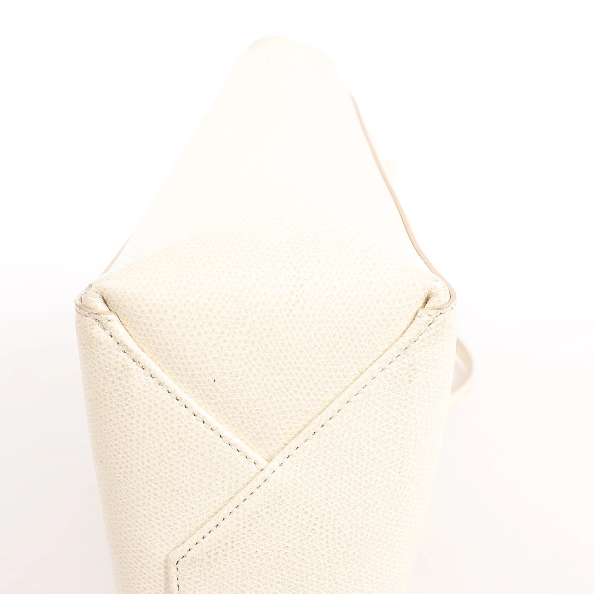Celine Vertical Cabas Phantom Small Leather 2Way Shoulder Bag in White