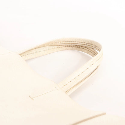 Celine Vertical Cabas Phantom Small Leather 2Way Shoulder Bag in White