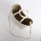 CELINE Cabas Vertical Small Leather 2Way Handbag in White