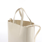 CELINE Cabas Vertical Small Leather 2Way Handbag in White