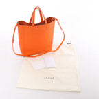CELINE Cabas Vertical Small Leather 2Way Handbag in Orange