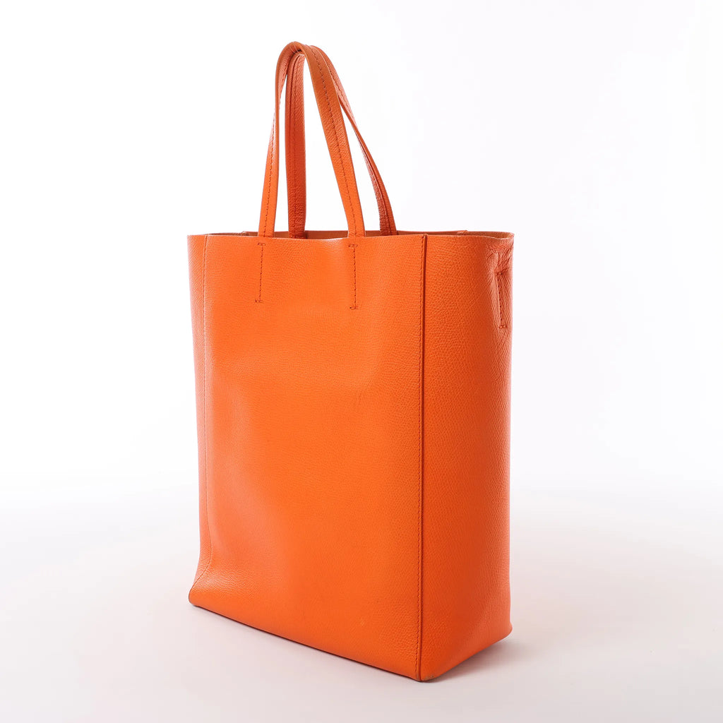CELINE Cabas Vertical Small Leather 2Way Handbag in Orange