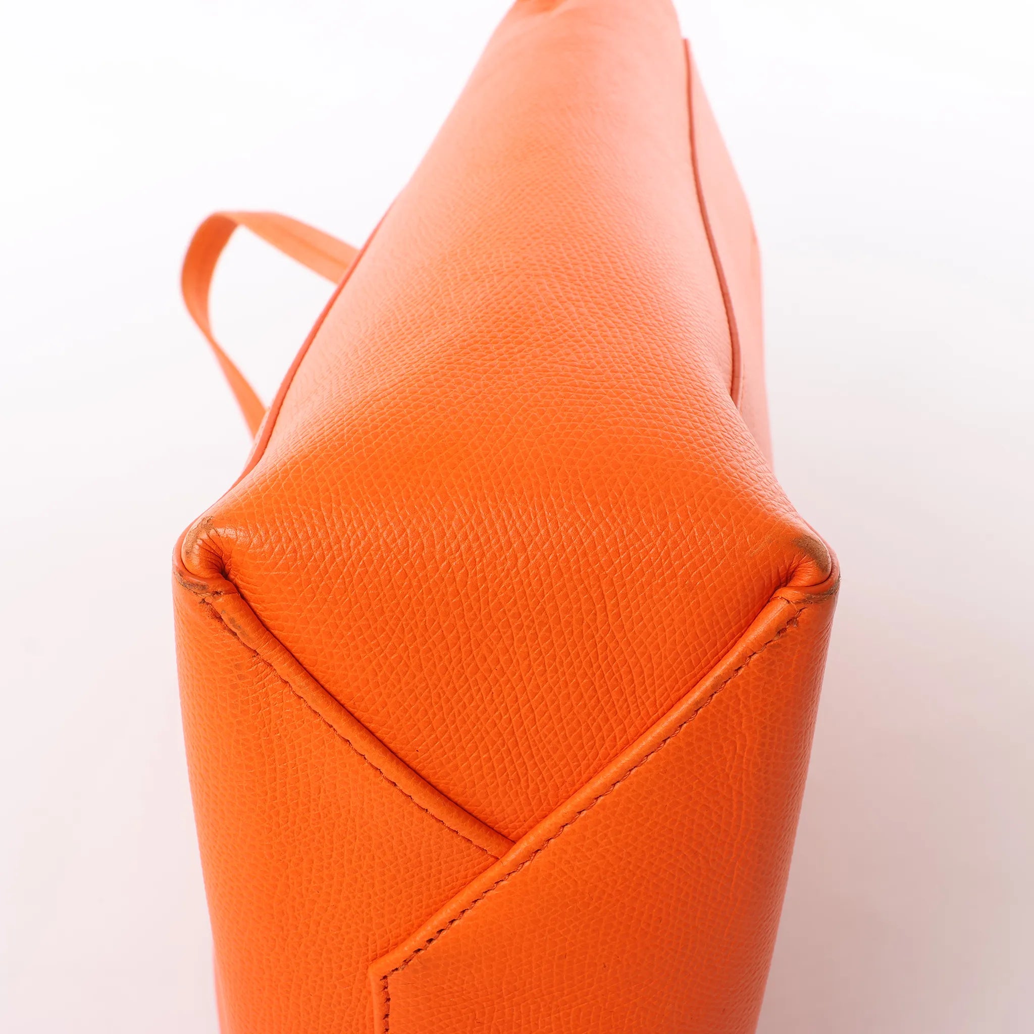 CELINE Cabas Vertical Small Leather 2Way Handbag in Orange