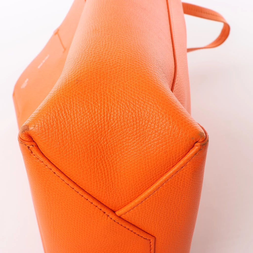 CELINE Cabas Vertical Small Leather 2Way Handbag in Orange