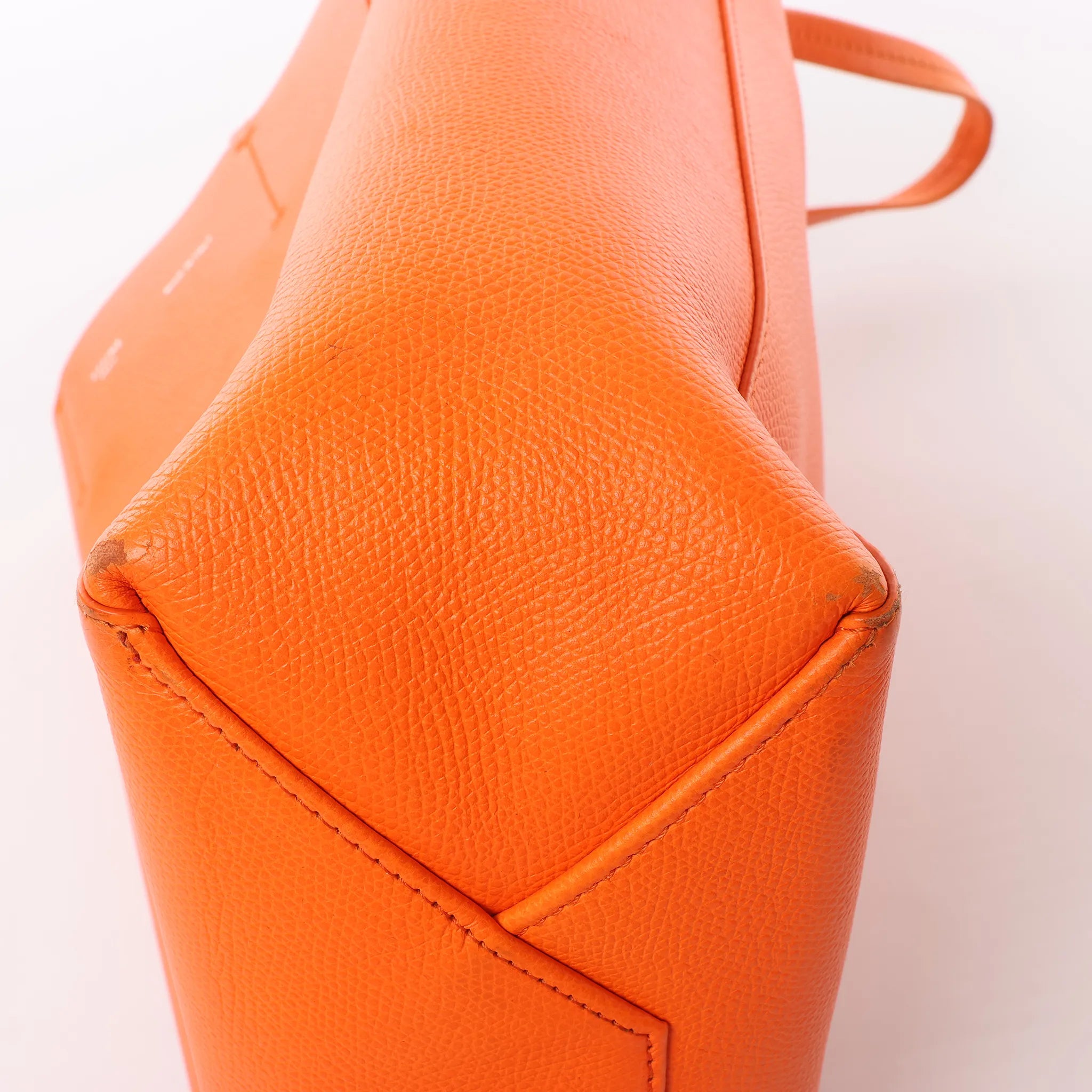 CELINE Cabas Vertical Small Leather 2Way Handbag in Orange