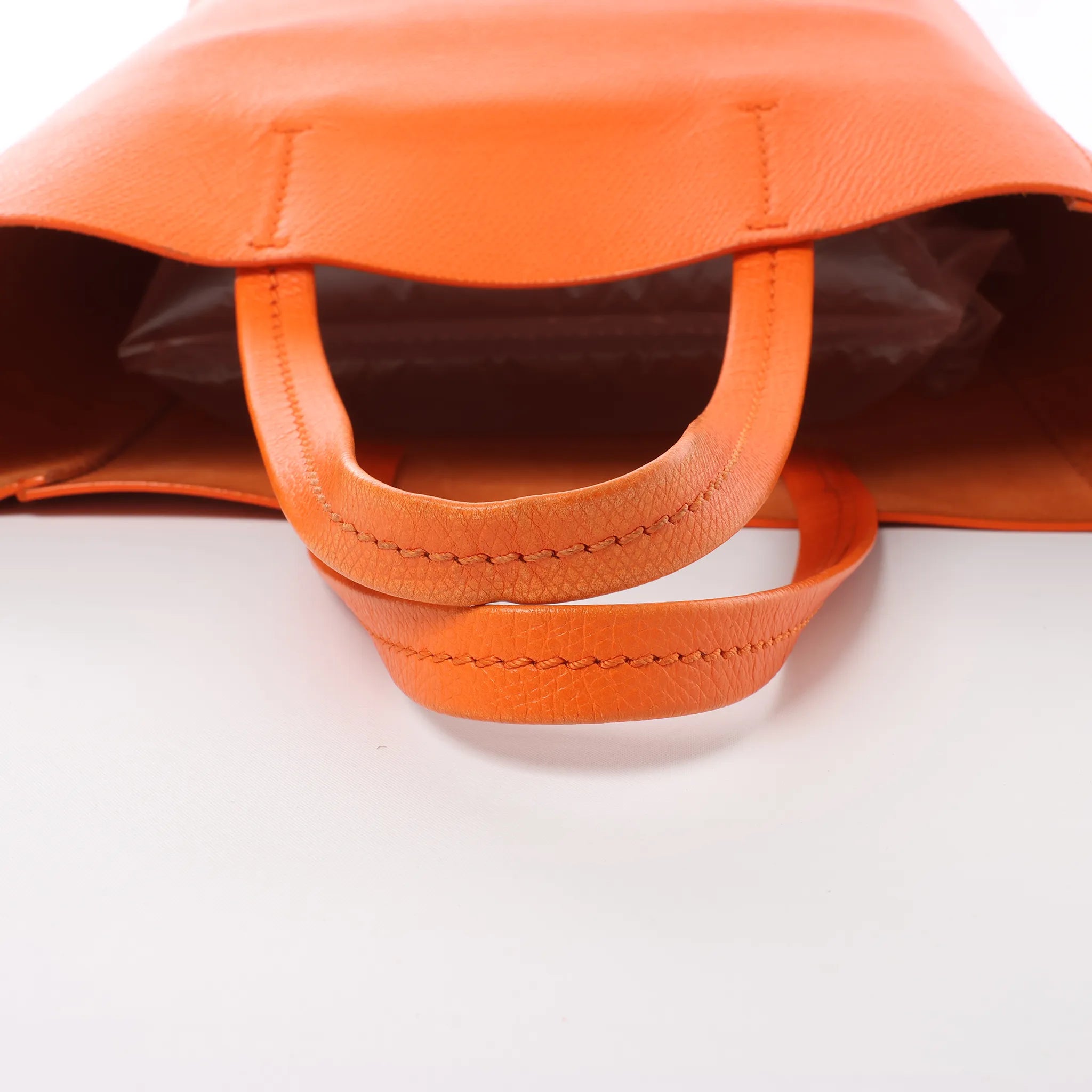 CELINE Cabas Vertical Small Leather 2Way Handbag in Orange