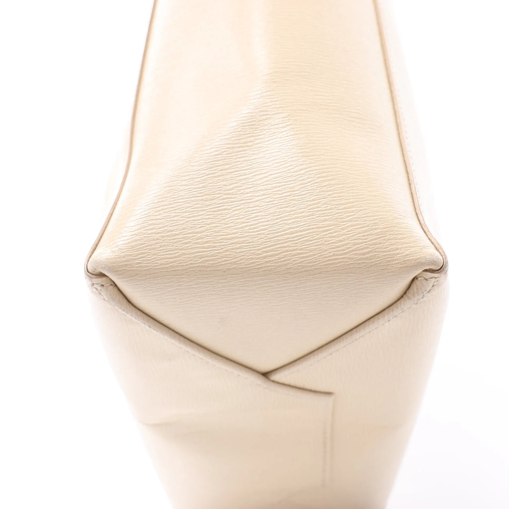 CELINE Cabas Vertical Small Leather Handbag in Beige